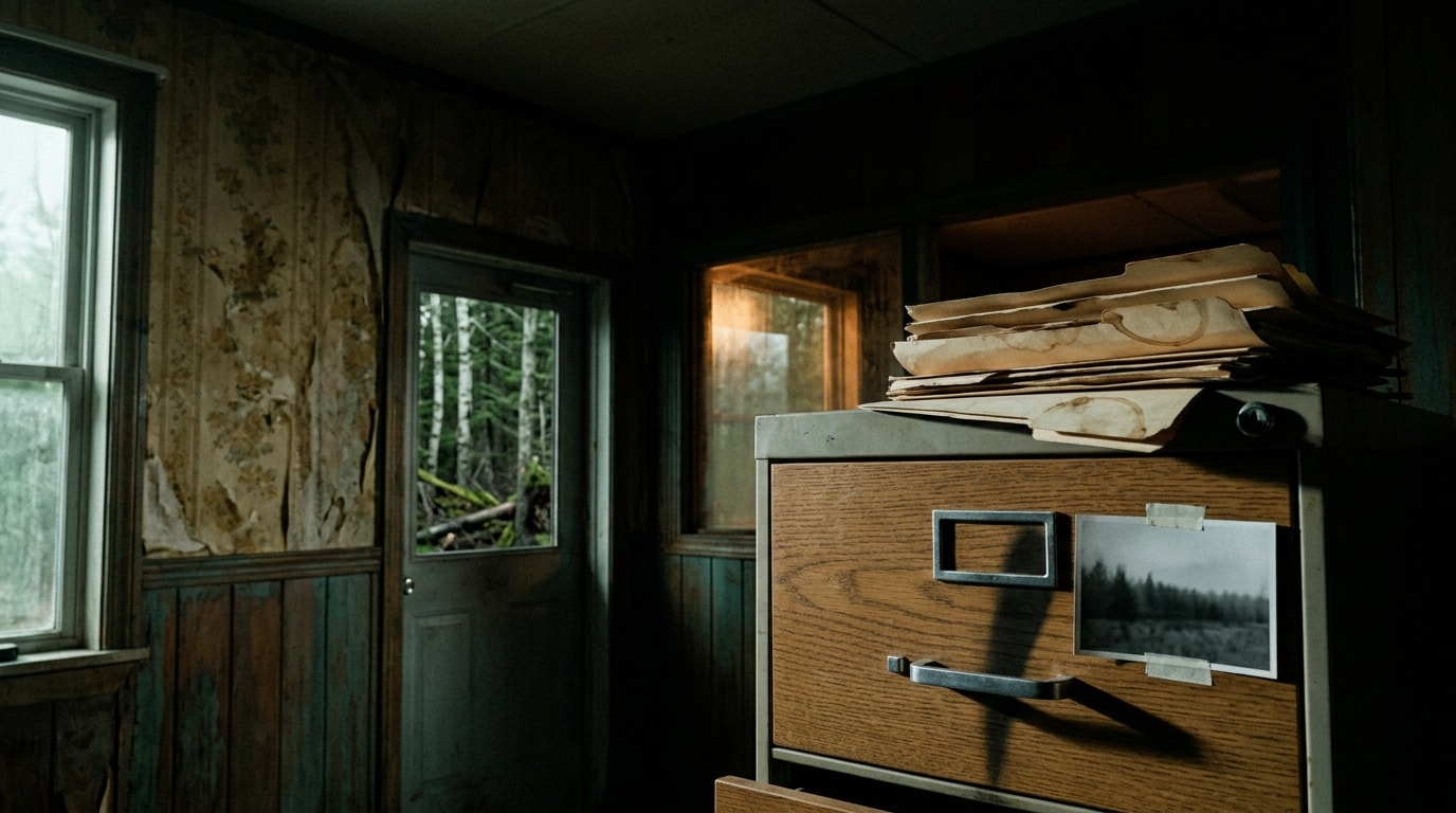 How does the town select, trap, and process its residents?